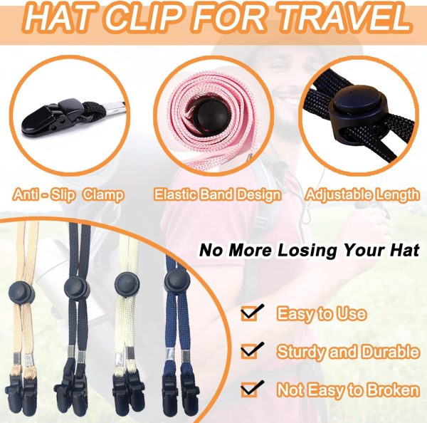 Windproof Hat Straps with Clips 3 Windproof Hat Straps with Clips