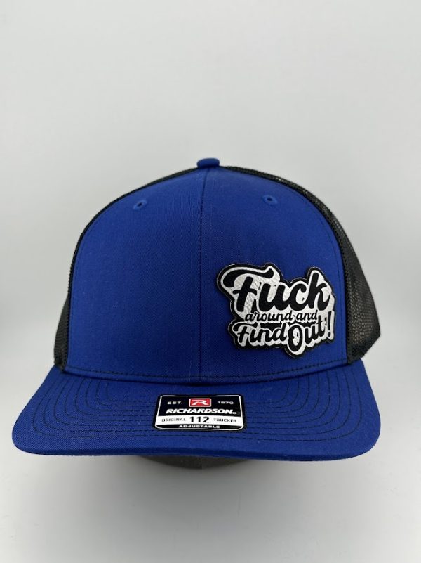 FAFO F Around and Find Out! (cursive font) Hat v2