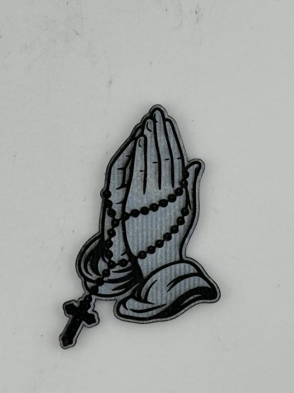 Hands praying with rosary Hat
